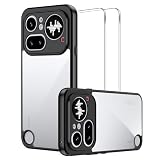 Lemxiee Cover per Nothing Phone 4a Pro Case + [2 Pezzi] Pellicola Vetro Temperato per Nothing Phone 4a Pro Custodia con Antiurto & Antiscivolo