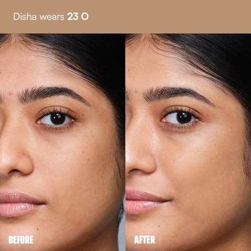 Image of FAE Beauty Face Card 4-in-1 Super Serum Skin Tint | Hydrates, Primes, Provides Coverage & Protects with SPF | Lightweight, Dewy Finish | 30 Shades for Indian Skin Tones | Shade - 23O - Warm Olive