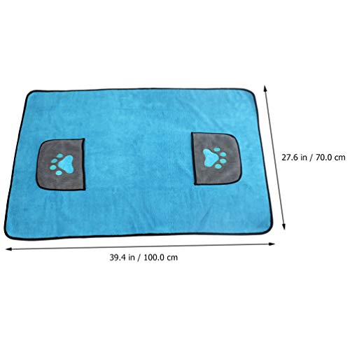 ULTECHNOVO Toalhas para CÃ£es Toalha de Banho Absorvente para Animais de EstimaÃ§Ã£o Com Bolsos Dupl