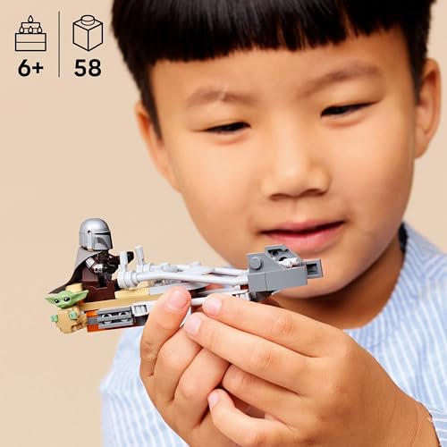 Image of LEGO Star Wars The Mandalorian & Grogu's Speeder Bike Toy Building Set for Ages 6+ - 75436