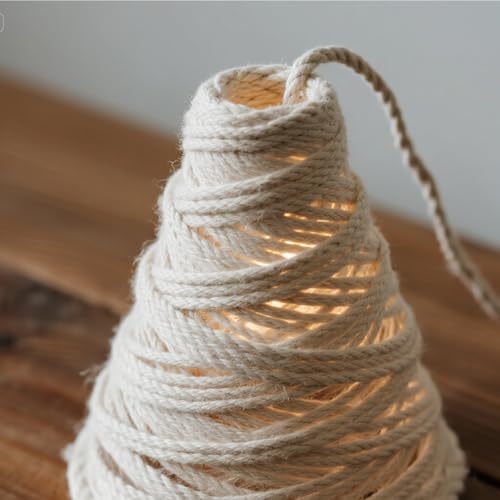 Cordon macramé 3mm x 500m torsadé pour franges parfaites blanc - 7