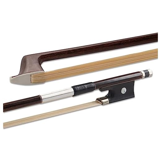 GEWA Pure Arco de violín 1/2 - Crin natural - Barra redonda - Nuez de madera dura