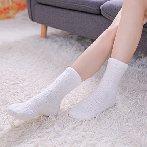 Image of MQELONG Womens Super Soft Fuzzy Cozy Home Sleeping Socks Microfiber Winter Warm Slipper Socks