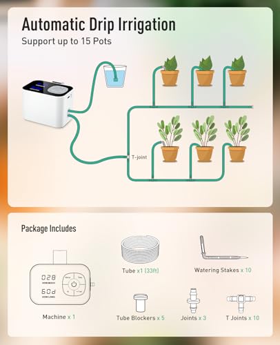Kollea-Reliable-Automatic-Watering-System-for-Potted-Plants-Free-Watering-in-Seconds-Plant-Self-Auto-Watering-System-for-Vacation-Indoor-House-Drip-Irrigation-Kits-with-60-Day-DIY-Watering-Schedules