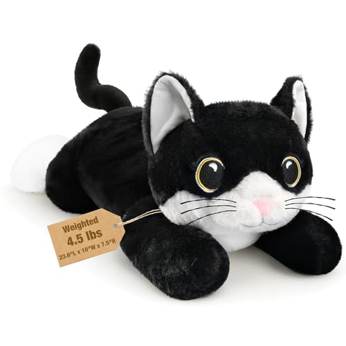 Peluche lestée Chat noir Bobbie & Laxi anti-stress pour un sommeil réparateur