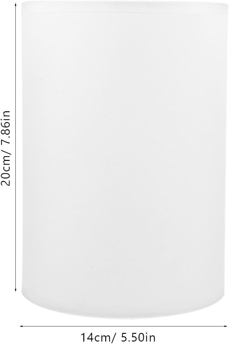 Lamp Shade Round Burlap Lampshade for E27 Bulbs Decorative Lamp Cover for Living Room Bedroom Study