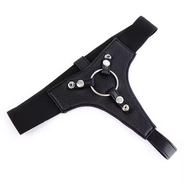 Cinta per Strap on, Cintura strap-on senza lacci, Imbracatura elastica per dildo, Mutanda per indossare pene finto. Solo cintura strapon.