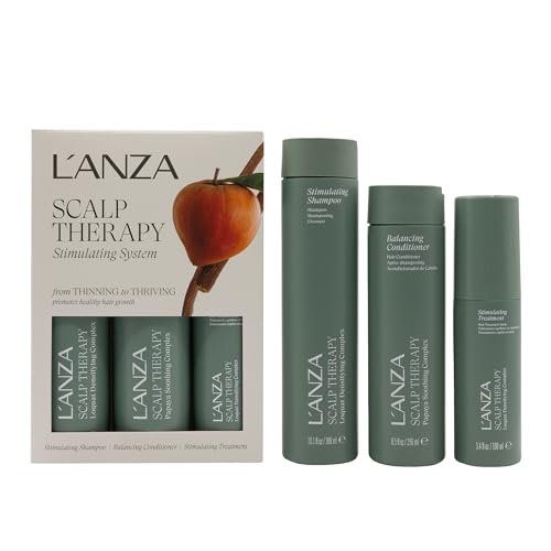 L'ANZA Scalp Therapy Hair Care Kit, Shampoo, Conditioner & Stimul...