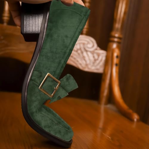 Image of MOOMMO Women Chunky Heel Penny Loafers Square Toe Buckle Slip On Comfort | Office Ladies Loafer Pumps 2 inch Stacked Block Heel Dress Loafers Oxfords Walking Dress Shoes Casual Size 4-11 M US