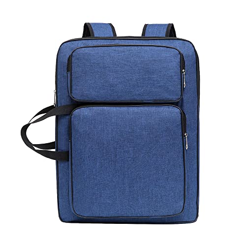 Image of haozaikeji A3 Artist Portfolio Carry Case Bag Portable Waterproof Canvas Shoulder Bag Painting Pad Backpack for Sketching Painting Art Supplies with Shoulder Straps & Carry Handle