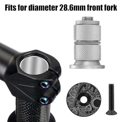 Yerleomit Fahrrad Steuersatz Expander Stecker 28.6mm Aluminiumlegierung Fahrrad Gabel Headset Stem mit Steuersatz Kappe Vorbau Ahead Kappe für MTB BMX Mountain Road Bike