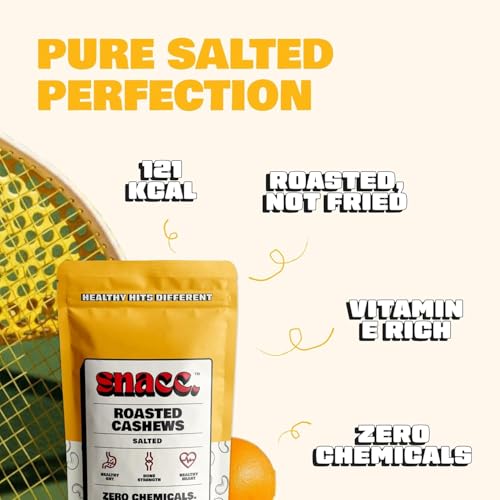 Image of Snacc Roasted & Salted Cashews | Crunchy Premium Kaju Dry Fruit | Protein-Rich Cashew Nuts | Zero Chemicals | 100% Clean Label Healthy Snack | 200g x 3