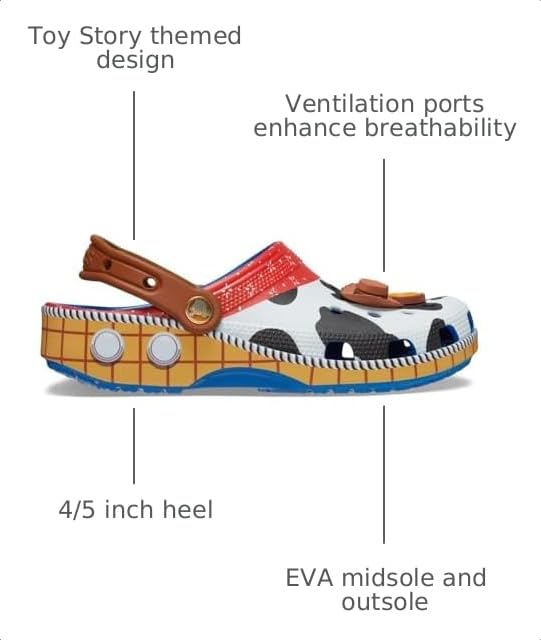 Image of Crocs Unisex-Adult Disney Pixar Toy Story Classic Clogs