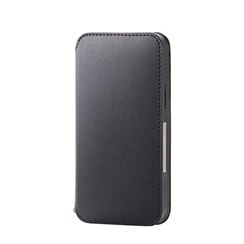 �G���R�� iPhone 12 mini �P�[�X Qi�[�d�Ή� �\�t�g���U�[ ���Εt �u���b�N PM-A20APLFY2BK