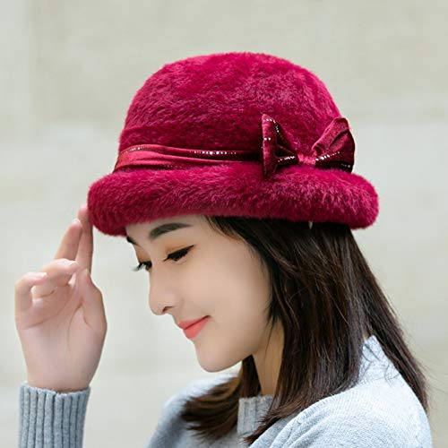 Bonnet tricoté pour femme en velours épais idéal contre le froid