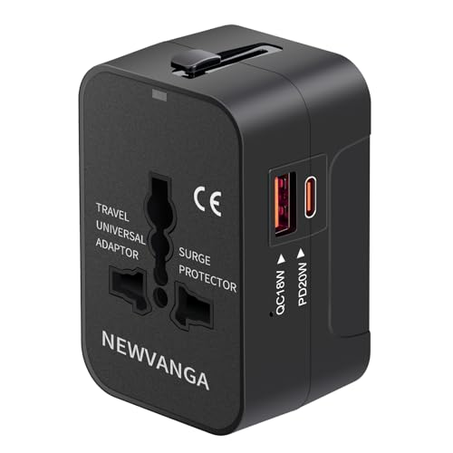 Universal Travel Adapter with Fast Charging Ports
