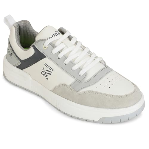 Image of Liberty Leap7x AMAZER-10E Men's Casual Lacing Sneakers, Black, Blue and White | Suitable for Walking Travel, College, Office | Comfortable Lace-Up Casual Shoes | Lightweight Stylish Fashion Footwear