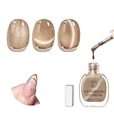 AZUREBEAUTY Cat Eye Nail Polish Quick Dry Nude Brown Magnetic Fingernail Polish no Gel Long-lasting Salon-Quality for Women Girl Gift 0.34 fl oz