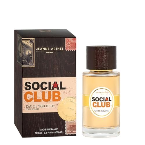 JEANNE ARTHES - Social Club - Eau de Toilette - Pour Homme - Fabriqué en France - 100 ml