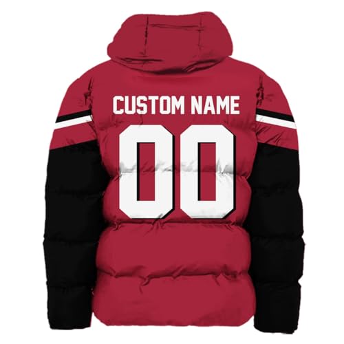 Mens Football American Personalized Puffer Jacket Down Jacket Custom Name Number City Pride for Players Fans Gift S-5XL2