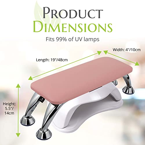 Arm Rest For Nails Tech - Nail Arm Rest, Hand Rest For Nails Tech With 100Pcs Lint Free Nail Wipes, Nail Arm Rest For Nail Tech, Nail Hand Rest, Nail Rest Stand, Nail Tech Must Haves (Pink) #TOP3