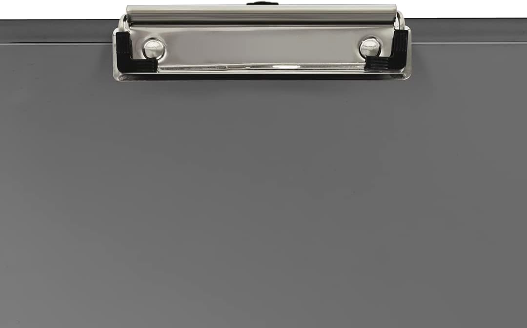 Acrimet Plastic Clipboard Landscape, Letter Size A4, Low Profile Clip, 9 1/16” x 13 3/8”, (Clear Gray Color) (3 Pack)