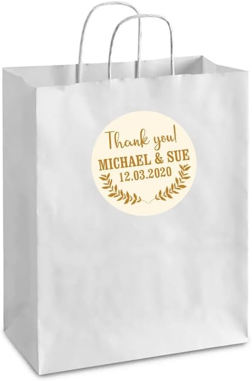 Thank You Stickers for Wedding and Bridal Shower Party 1 inch Round, Pack of 63 Labels - WED120 - Image 4