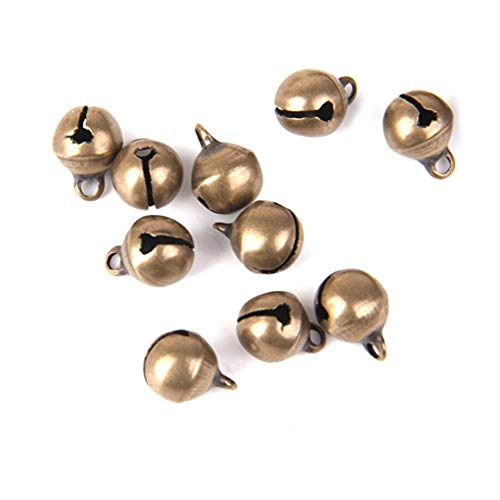 Miniatura 4 de Suneast 50 Pcs Cascabeles De Bronce Antiguo Campanas De Metal, Campanilla Para Decoración Navideña, Collares Antipérdida Diy Para Mascotas Y Animales De Granja, Fabricación De Joyas - 14mm