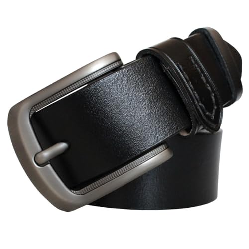 Cowhide Belt, Pin Buckle, Casual Retro Fashion, Extra Large Size For Jeans Casual Pants, 38mm Width, Men's Gift