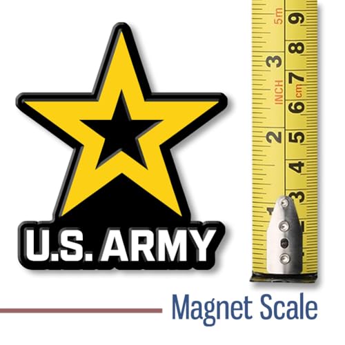 Imán decorativo U.S. Army Star 3D goma 2.75x3.25 pulgadas miniatura 5