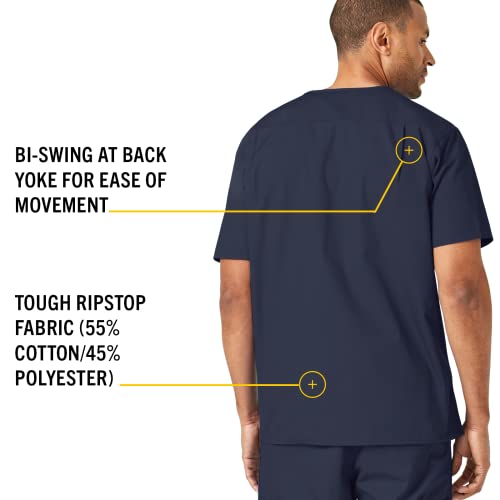 Carhartt Ripstop: Men’s 4-Pocket V-Neck Top — Navy, L #TOP3