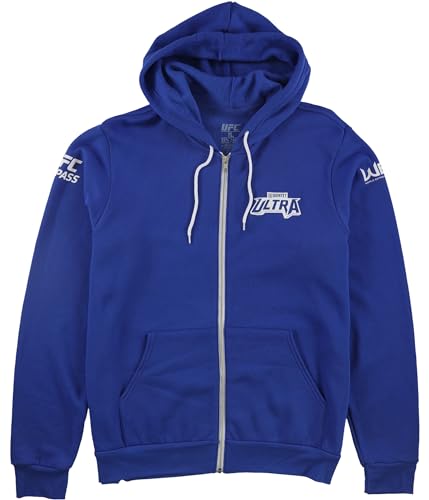 UFC Mens Quintet Ultra Hoodie Sweatshirt, Blue, Medium4