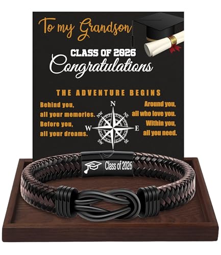 Image of Btysun Fathers Day Gift, Gifts for Men Morse Code Bracelets for Men 2026 Graduation Gifts Mens Bracelet for Him Boyfriend Husband Leather Bracelet Motivational Birthday Jewelry Stocking Stuffers