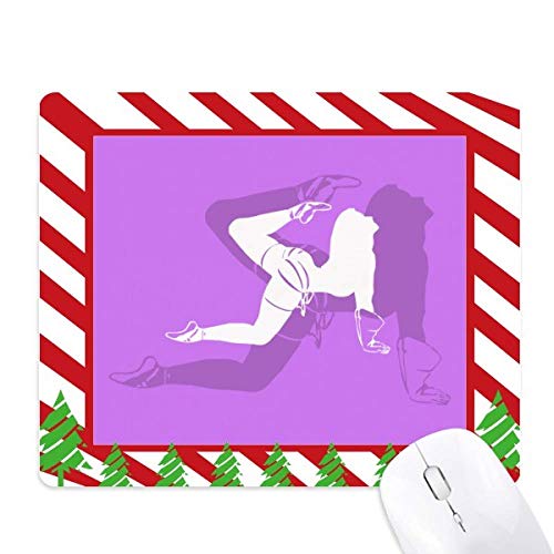 Tapis de souris canne de noël belle danse idée cadeau original de secrétariat