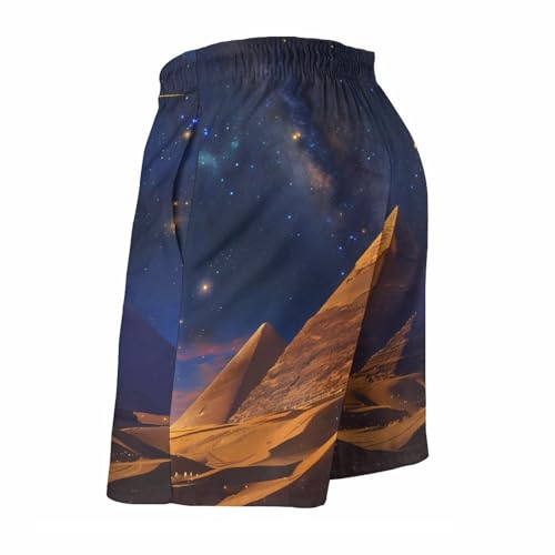Pyramids Egypt Men's Swim Trunks Quick Dry Beach Shorts Board Shorts Bathing Suits with Pockets4