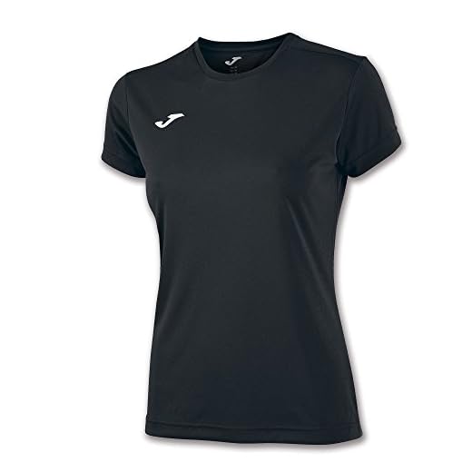 Joma Combi Woman M/C Camiseta Deportiva para Mujer de Manga Corta y Cuello Redondo, Negro (Black), XL