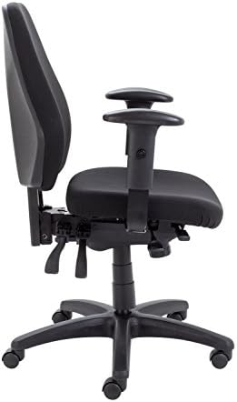 Office Hippo 24-Hour High Back Office Chair, Orthopaedic Design Chair with Adjustable Arms, Ratchet Back and Tilt, Moulded Seat & Back, Heavy Duty Office Chair, 5 Year Guarantee - Black