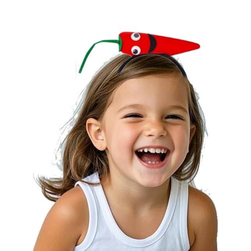 Kirei Sui Funny Fruit Vegetable Headband Costume Halloween Costumes for Kids & Adults Red Chili
