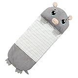 Happy Nappers Pillow & Sleepy Sack- Ditto The Hippo, Notebook Design for Doodles, 8 Washable...