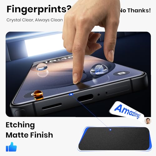 Image of WSKEN Matte Privacy Screen Protector for Samsung Galaxy S26 Ultra - [Anti-Glare & Anti-Fingerprint] [24 Anti Spy] [Smooth as Silk] 9H+ Tempered Glass With Auto Fit Box Zero Bubble,2 Pack