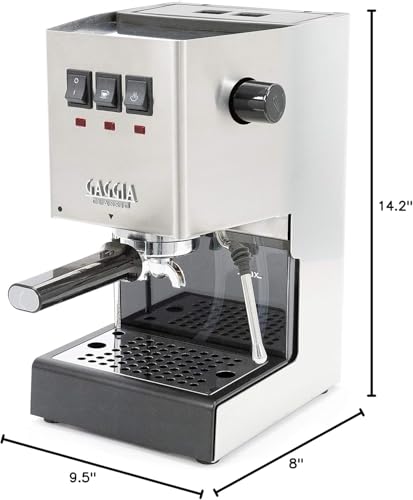 Image of Kaapi Solutions Classic E24 Inox - Professional Espresso Coffee Machine with Commercial-Style Portafilter & Steam Wand