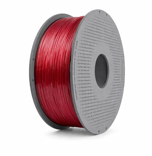 Image of 3IDEA Bambu Lab PLA Translucent 3D Printing Filament - Red, Reusable Spool 1KG