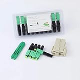100pcs LEITE SC APC Fiber Optic Quick Connector with Matched Tools Fiber Reusable Connectors Single