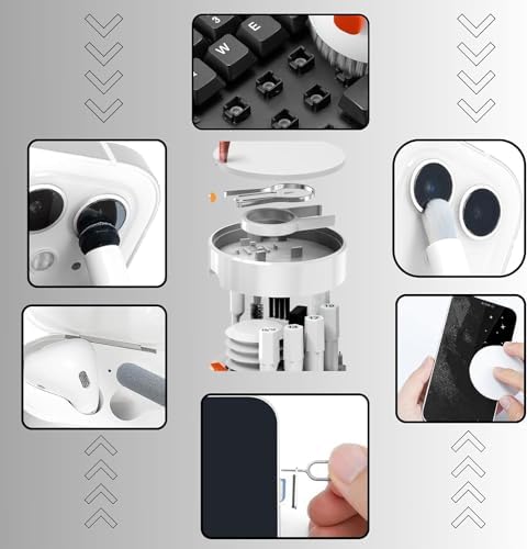 Leairot Airpods için 21'i 1 arada temizleyici kiti, temizleme seti, klavye, kulaklık, dizüstü bilgisayar, iPhone telefon şarj bağlantı noktası ve ekran, kamera lensi, bilgisayar, Airpod Pro, mini - Görsel 6