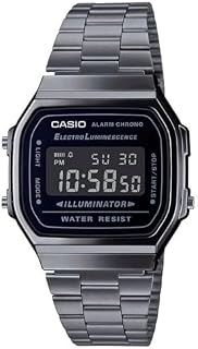 Casio Vintage ICONIC A168WEGG-1BEF Zegarek na Rękę, Średnica 37 mm, Srebrny