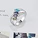 Lam Hub Fong Personalized Mothers Ring with 4 Smulated Birthstones Rings for Mother's Day Engravable Family Rings for 4 (6)