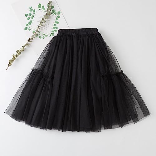 Little Girls Long Skirt Carnival Tiered Tulle Dress A Line High Waisted Layered Mesh Tutu Skirt Petticoat4