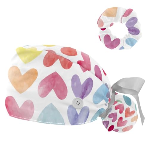 Bonnet chirurgical réglable haut de gamme avec son chouchou marron chic