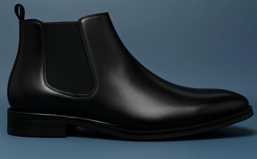 Image of Men's Chelsea Boots Synthetic Leather | Formal Ankle Boots for Men | Slip-On Office & Party Boots | Classic Boots