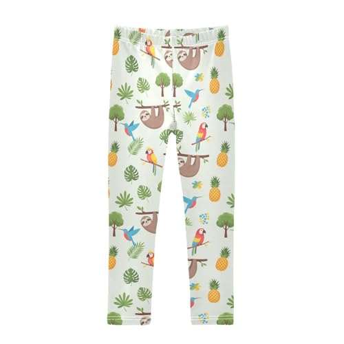 Girls Leggings Size 4T Sloth Cute Pineapple Soft Stretchy Yoga Pants Tights Girl Clothes for Dance Dresses